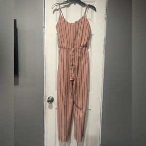 Ambiance jumpsuit size: S color: cream, black & white stripes